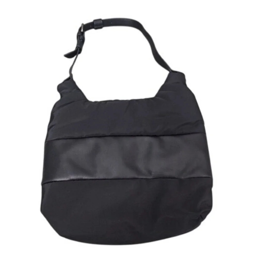 Chinese Laundry Hobo Bag Quilted Padded Shoulder Bag Everyday Carry Black